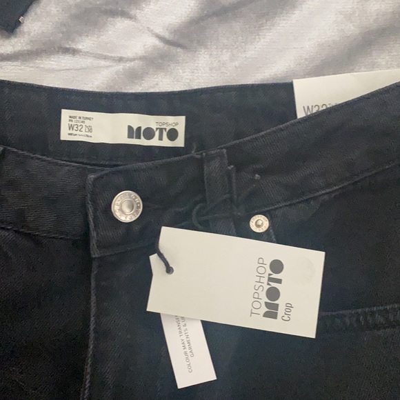 Topshop Lace Up Wide Jeans - Picture 2 of 4